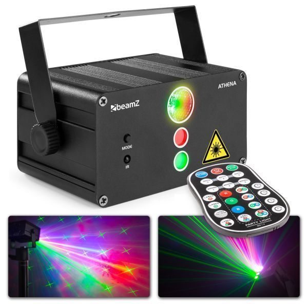 Disco-laser op accu